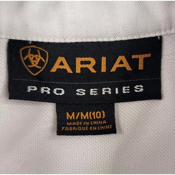 Ariat Pro Series Big Kids White Long-Sleeve Show Shirt Snap Medium (callout) - Picture 2 of 12